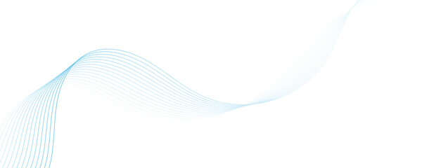 Poster - Abstract white and blue wave dynamic curve lines on white background. Energy technology concept modern backdrop design for business, presentation, banner.