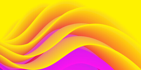 Poster - Colorful Abstract fluid wave. Modern poster with gradient 3d flow shape. Innovation background design for cover, landing page.
