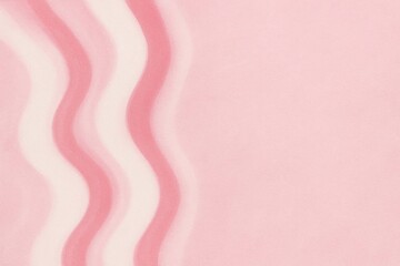 Fototapete - Abstract Pink Waves on a Textured Pink Background