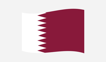 Fototapete - Qatar flag simple illustration for independence day or election