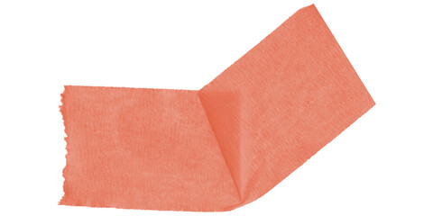 Leinwandbilder - An abstract orange shape against a black background with pixelated edges and simple geometric form