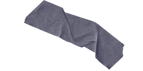 Leinwandbilder - A dark blue irregular polygon shape with jagged edges against a stark black background in isolation
