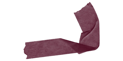 Leinwandbilder - A dark maroon l shaped object isolated against a black background in a simple illustration
