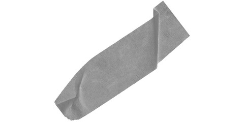 Poster - A gray rectangular shape angled on a black background with pixelated edges and simple composition