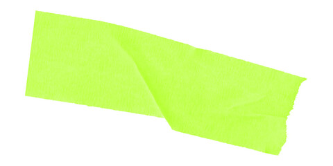 Leinwandbilder - A bright green rectangular shape with jagged edges against a stark black background in a simple design