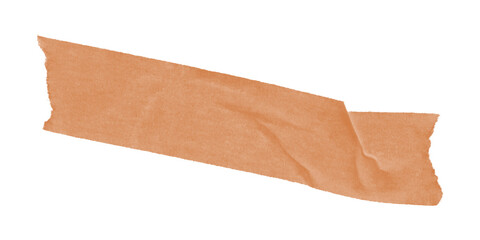 Leinwandbilder - An abstract shape in a warm orange hue set against a stark black backdrop creating a bold visual contrast