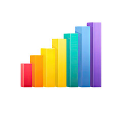 Poster - Colorful Bar Graph Illustrating Growth and Success Through Vivid Vertical Bars with Gradient Effects