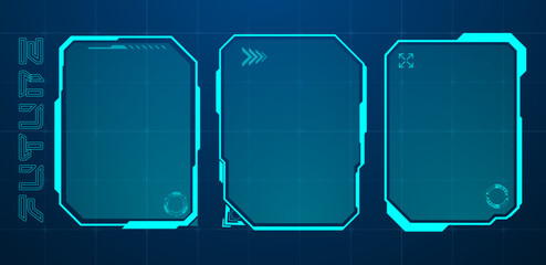 Leinwandbilder - Futuristic touch screen of user interface. Vector illustration