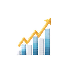 Fototapete - Rising Financial Chart with Gold Arrow Indicating Growth in Business Success and Investment Opportunities