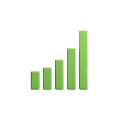 Poster - Green Growth Bar Graph Representing Positive Business Trends and Economic Progress in a Modern Design