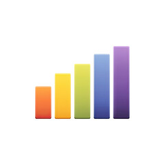 Poster - Colorful bar graph representing growth and progress in data analysis and visualization, ideal for business and marketing presentations