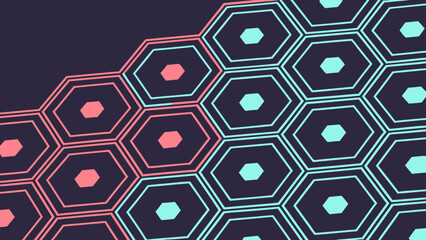 Poster - Hexagon pattern background abstract geometric design modern wallpaper vector illustration art graphic template