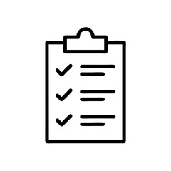 Poster - A clipboard with checkmarks is displayed isolated on white background