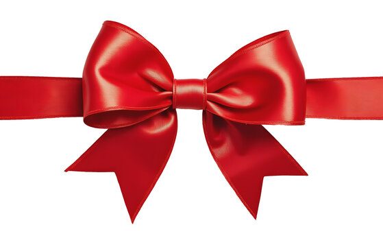 red bow on white background