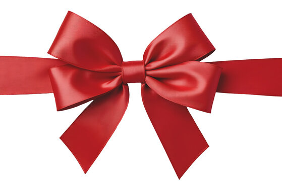 red bow on white background
