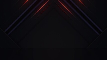 Wall Mural - This stock motion graphic video of Glowing Orange Triangle Grid   with gentle overlapping curves on seamless loops