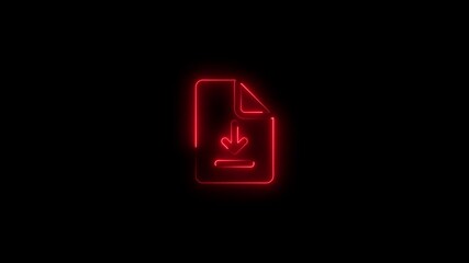 Aufkleber - saber glowing neon download sign. swipe down arrow icon. download icon sign. down arrow icon