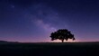 © Ismail - Starry Night Sky Over Tree Silhouette
