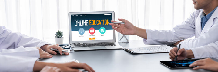 Poster - E-learning website with brisk sofware for student to study online on the internet network