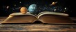 © Creative_Bringer - A creative representation of an open book with a planetary system, merging education and astronomy