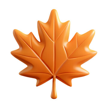 Autumn Maple Leaf Isolated on Transparent Background Fall Season Foliage Decoration