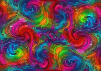 Poster - Vibrant Swirls of Color Abstract Art - An abstract featuring vibrant, swirling colors in a dynamic composition. Perfect for backgrounds or design projects