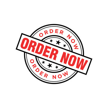 Order Now Letter Rubber Stamp Template Design