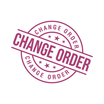 Change Order Letter Rubber Stamp Template Design