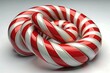 © MicrostockCreatorLab - Red and White Swirled Torus with Glossy Candy-Like Appearance