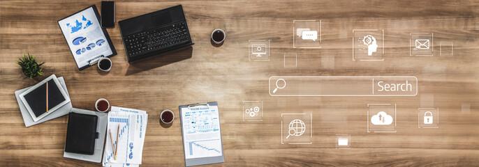 Poster - SEO tools enhance digital visibility with search engine research, keyword strategy, and search data to optimize online performance. Vouch