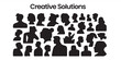 © Sidvec - A collection of diverse silhouette head profiles arranged on a white background with text on top