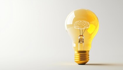 Poster - Vintage Emblem Logo With A Smart Human Head Representing Creative Thinking And Light Bulb Ideas Designed In A Hipster Style.