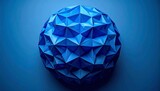 Geometric blue sphere