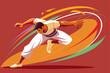 © Puja - Rhythmic Capoeira Motion Blur Abstract Background