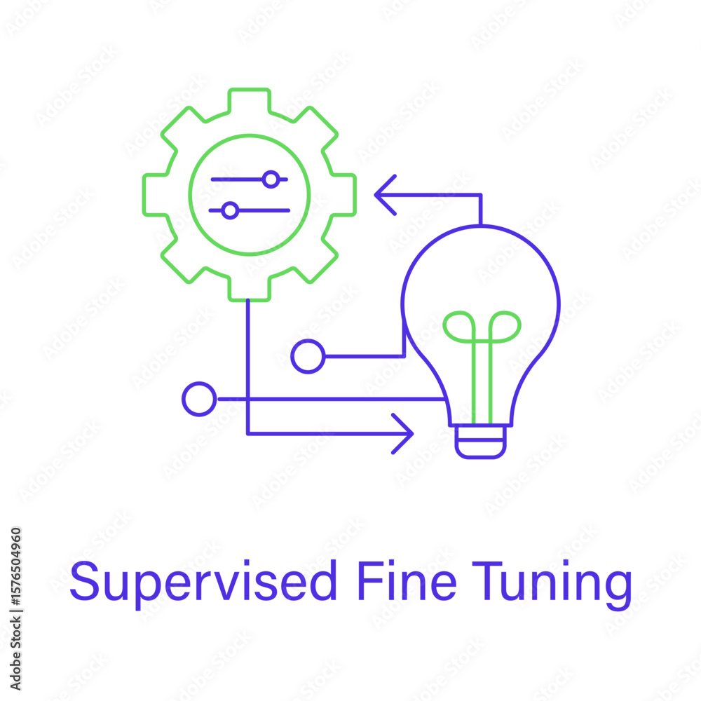 Supervised Fine Tuning Icon – AI Training, LLM Optimization, Data ...