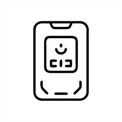 Poster - Isolated medical device with screen silhouette vector illustration