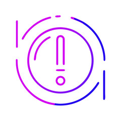 Poster - Exclamation Mark Icon with Gradient Circle: A Modern Symbol for Alert, Warning, and Attention, Ideal for Digital Interfaces and Safety Notifications