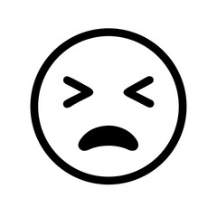 Poster - Disappointed Emoji Icon with Frowning Face on Transparent Backdrop, Ideal for Expressing Sadness, Regret, and Dissatisfaction in Digital Interfaces and Designs