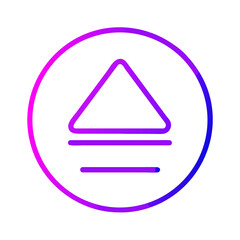 Poster - Vibrant Eject Symbol with Gradient Colors on Transparent Background, Representing Media Control and Device Functionality, Perfect for User Interface Designs