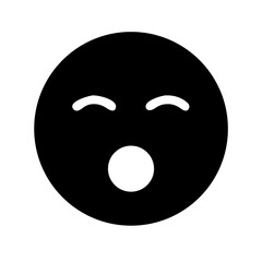 Poster - Expressing Sleepiness A Black Emoji Icon on Transparent Backdrop A Simple Graphic Symbolizing Tiredness and the Need for Rest in Digital Communication and Design