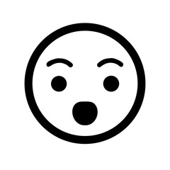 Poster - Astonished Emoji Icon with Wide Eyes and Open Mouth on Transparent Background, Perfect for Conveying Surprise and Awe in Digital Interfaces and Creative Works