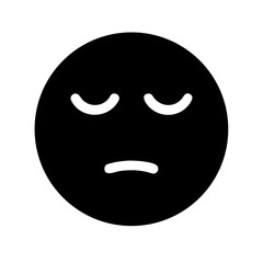 Poster - Apathetic Emoji Icon Depicting Disinterest and Resignation on Transparent Backdrop, Ideal for Digital Communication and Expressing Emotional Nuance in Design Projects