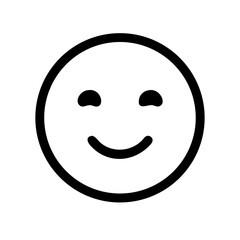 Poster - A Simple and Clean Smiley Face Icon in Black, Set Against a Transparent Background, Ideal for Use in User Interfaces and Digital Communication Platforms