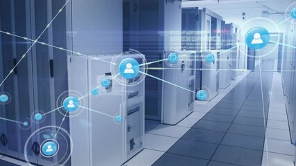 Poster - Upon interface appearing, network overlay expanding across servers showing connectivity growth
