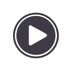 Poster - Circle Play Button Icon Modern Design Media Player Symbol Navigation Start Video Audio Interface