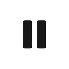 Poster - Simple pause symbol with two vertical rectangles indicating a stop function, essential for user interfaces and multimedia apps.