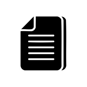 File Icon Illustration Document Papers Stack with Corner Folded and Line Text Data Information Graphic Design