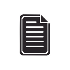 Leinwandbilder - Paper Document Icon with Folded Corner Representing Files, Content and Information Management
