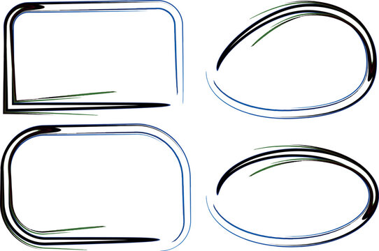 dark blue colorful abstract art lines frames shapes collection