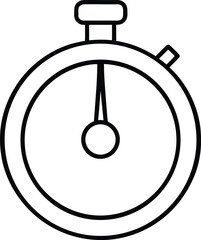 Leinwandbilder - Simple line icon of a stopwatch or timer isolated on transparent background
